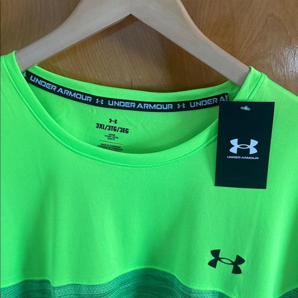 Under Armour Running Shirt Mens 3X Green Loose 3XL - Picture 3 of 3